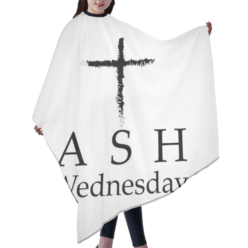 Personality  Illustration Of Ashes Cross For Ash Wednesday Hair Cutting Cape