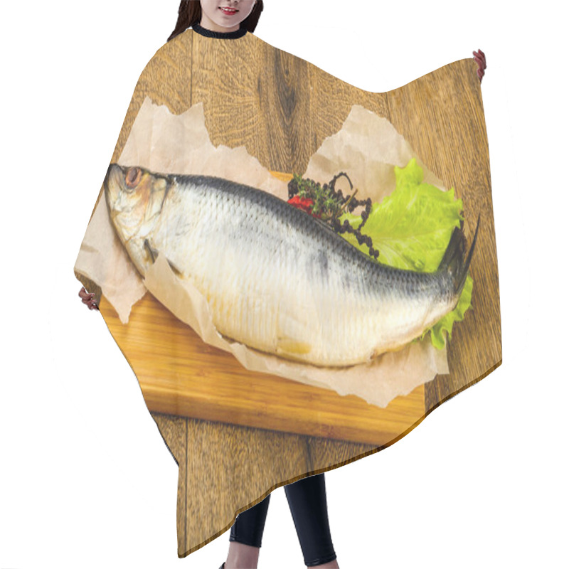 Personality  Salted Herring Fish With Pepper And Spices Hair Cutting Cape