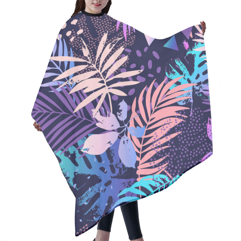 Personality  Creative Gradient Seamless Pattern. Hair Cutting Cape