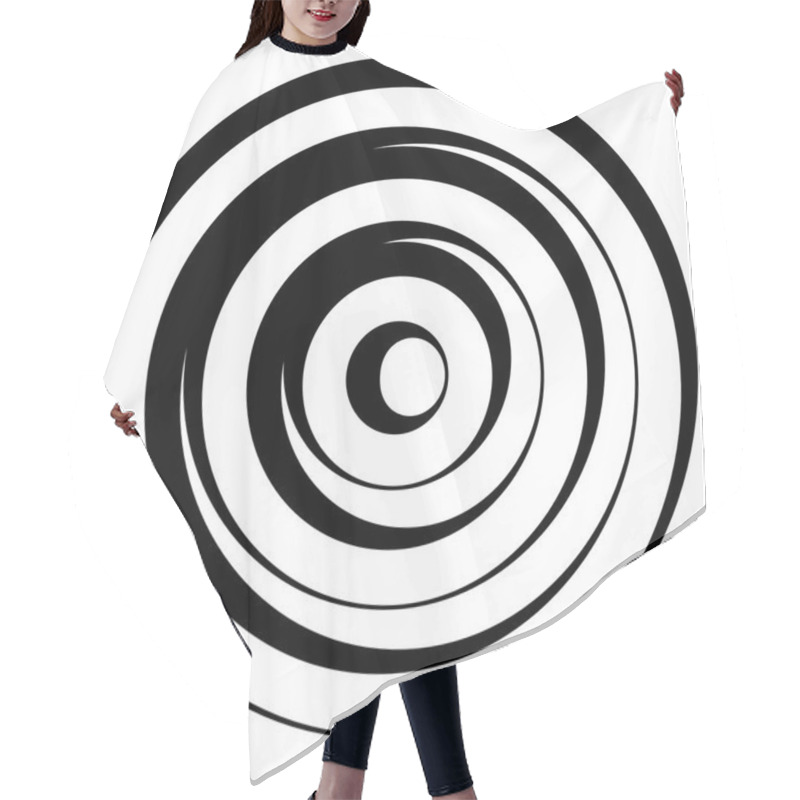 Personality  Concentric Circles Abstract Element Hair Cutting Cape