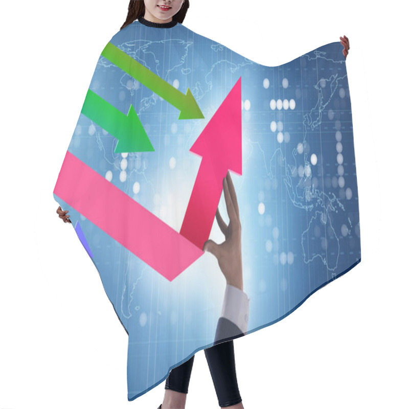 Personality  Economic Recovery Concept With The Line Charts Hair Cutting Cape