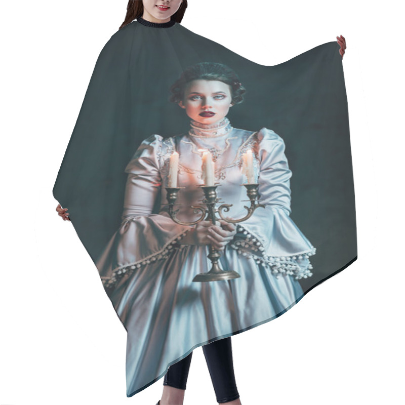 Personality  Woman In Victorian Dress Hair Cutting Cape