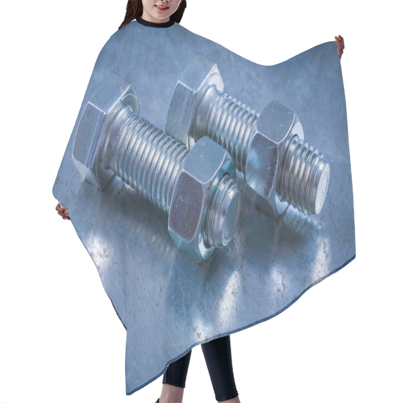 Personality  Threaded Bolts And Construction Nuts Hair Cutting Cape