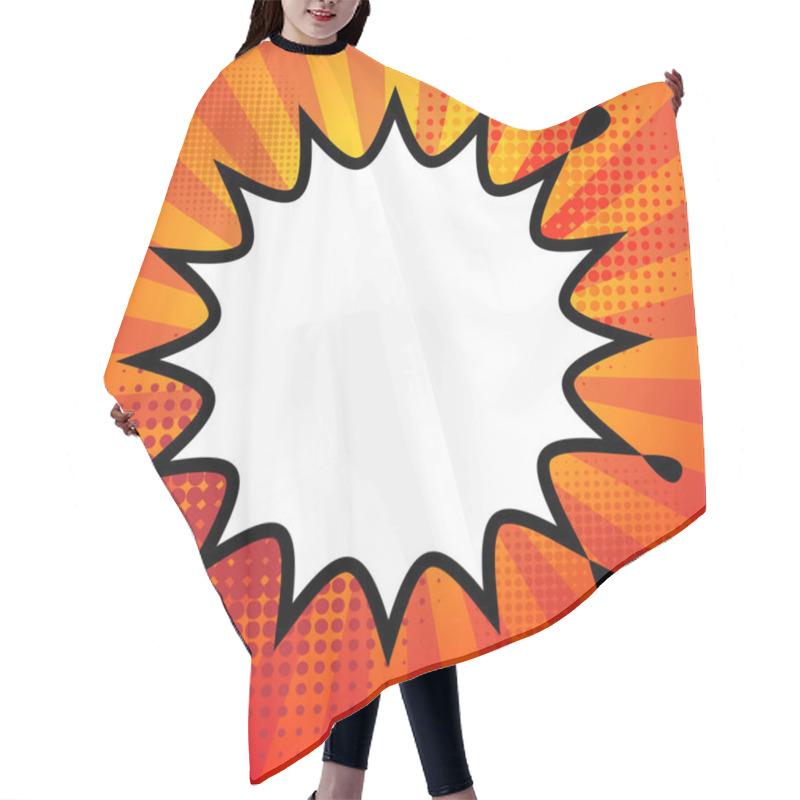 Personality  Comic Book Explosion Abstract Hair Cutting Cape