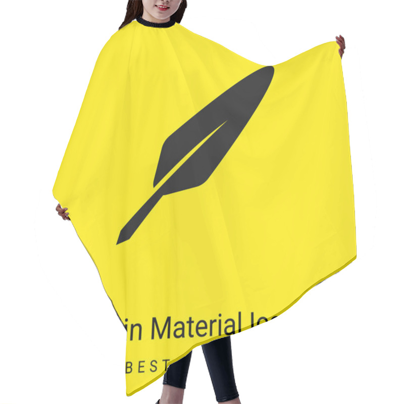 Personality  Bird Feather Minimal Bright Yellow Material Icon Hair Cutting Cape