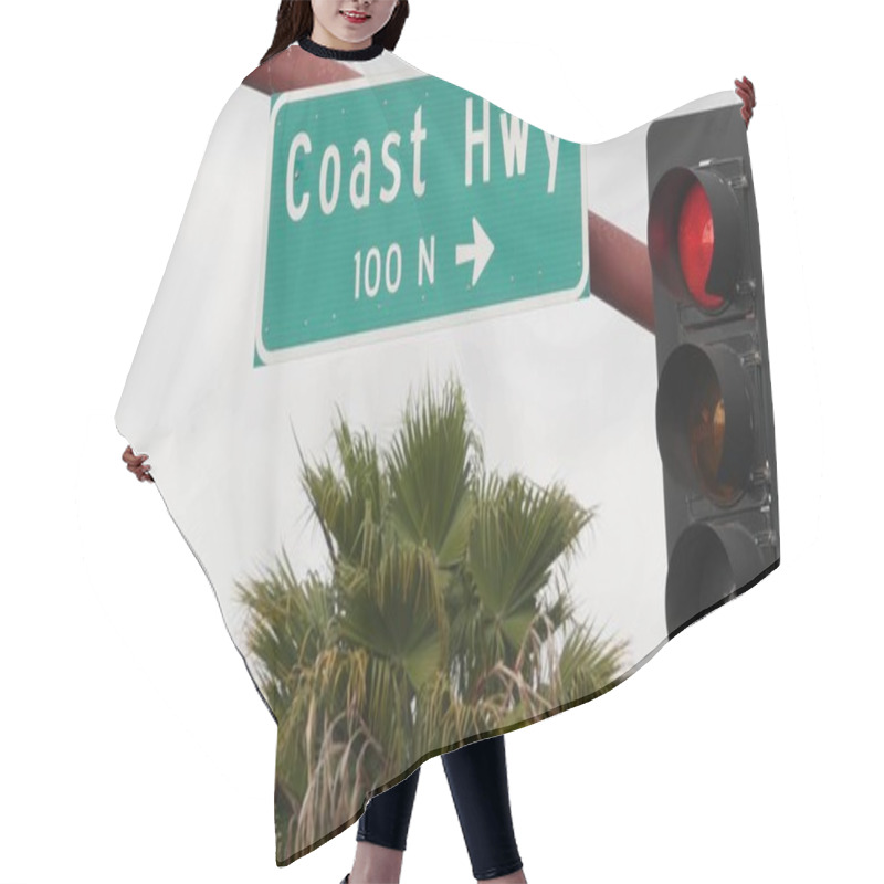 Personality  Pacific Coast Highway, Historic Route 101 Road Sign, Tourist Destination In California USA. Lettering On Intersection Signpost. Symbol Of Summertime Travel Along The Ocean. All-American Scenic Hwy. Hair Cutting Cape