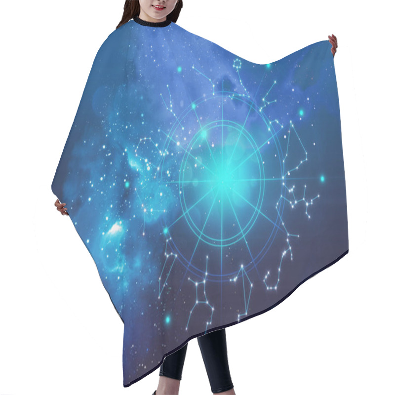 Personality  Astrology And Alchemy Sign Background Illustration Hair Cutting Cape