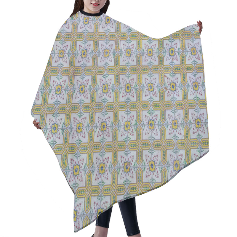 Personality  Traditional Potougal Ceramic Tiles Azulejo Hair Cutting Cape