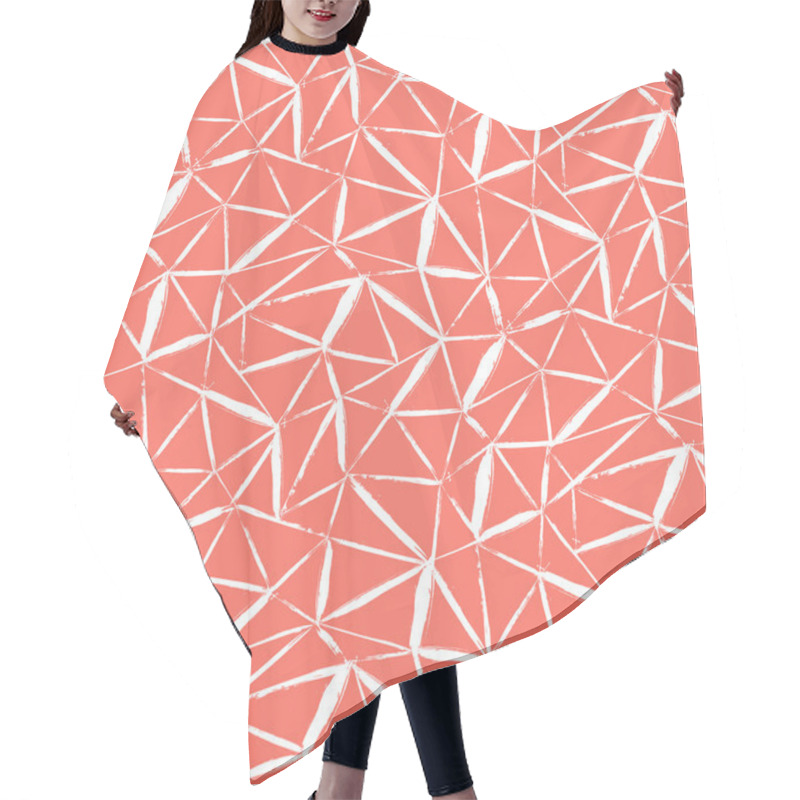 Personality  Hand Painted Geometric Pattern Hair Cutting Cape