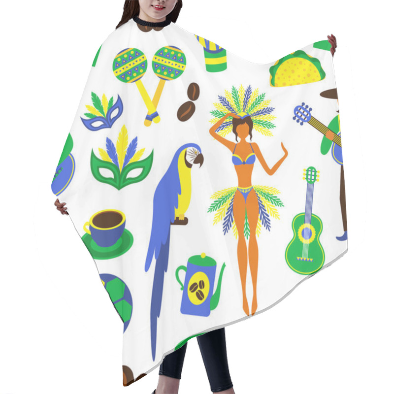 Personality  Brazil Seamless Pattern Hair Cutting Cape