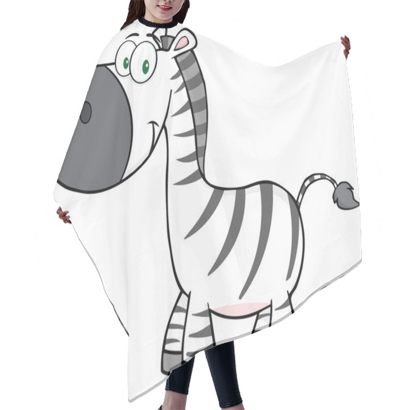 Personality  Zebra Cartoon Mascot Character Hair Cutting Cape