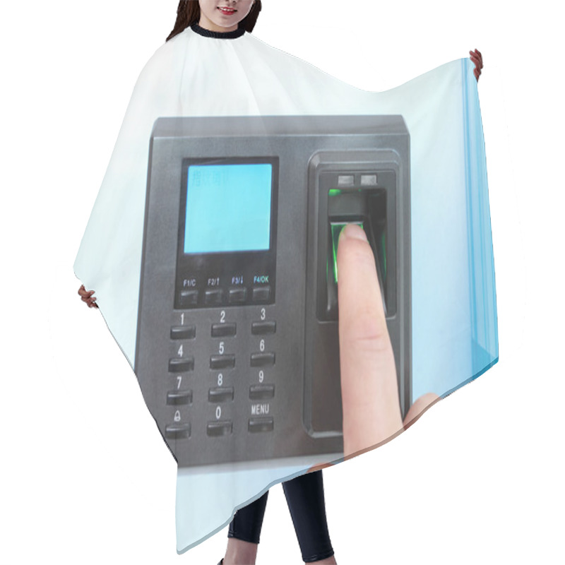 Personality  Fingerprint And Password Lock Hair Cutting Cape