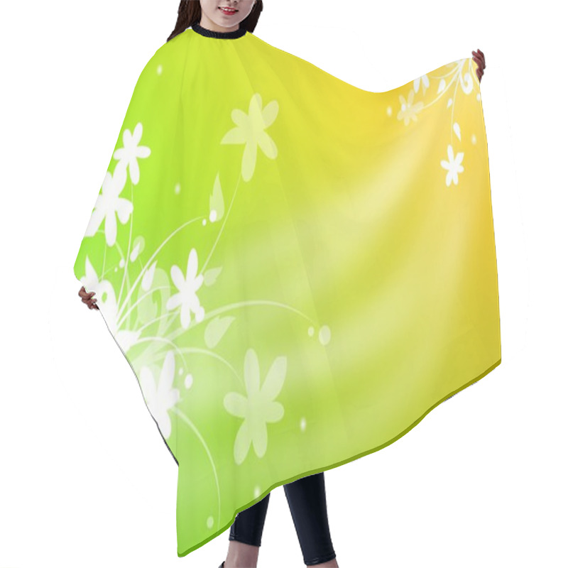 Personality  Happy Background With Floral Ornaments Hair Cutting Cape