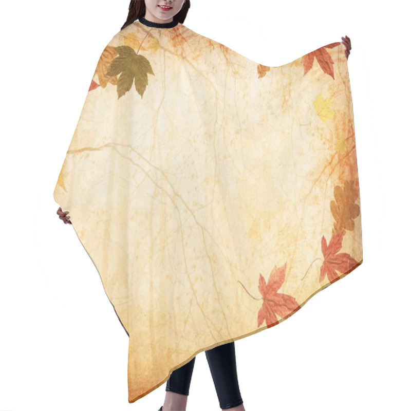 Personality  Fall Leaves Background Hair Cutting Cape