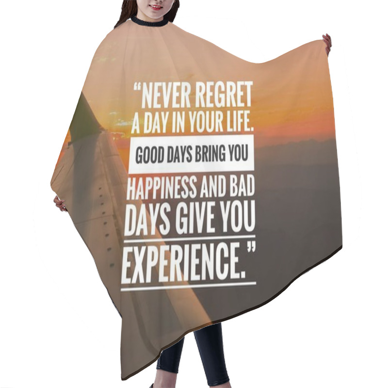 Personality  Inspirational Motivation Quote About Life With Beautiful Sky Background Wallpaper Image Hair Cutting Cape