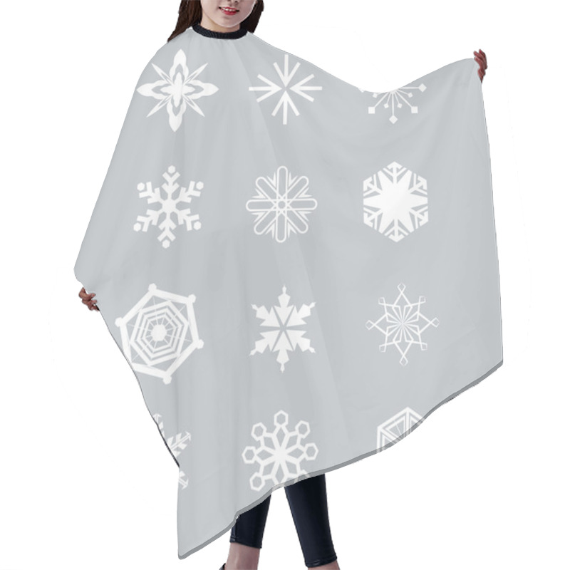 Personality  Snowflake Icons Set Hair Cutting Cape