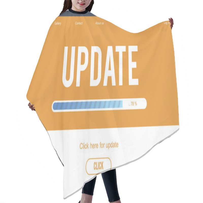 Personality  Graphic Text And Update Concept Hair Cutting Cape