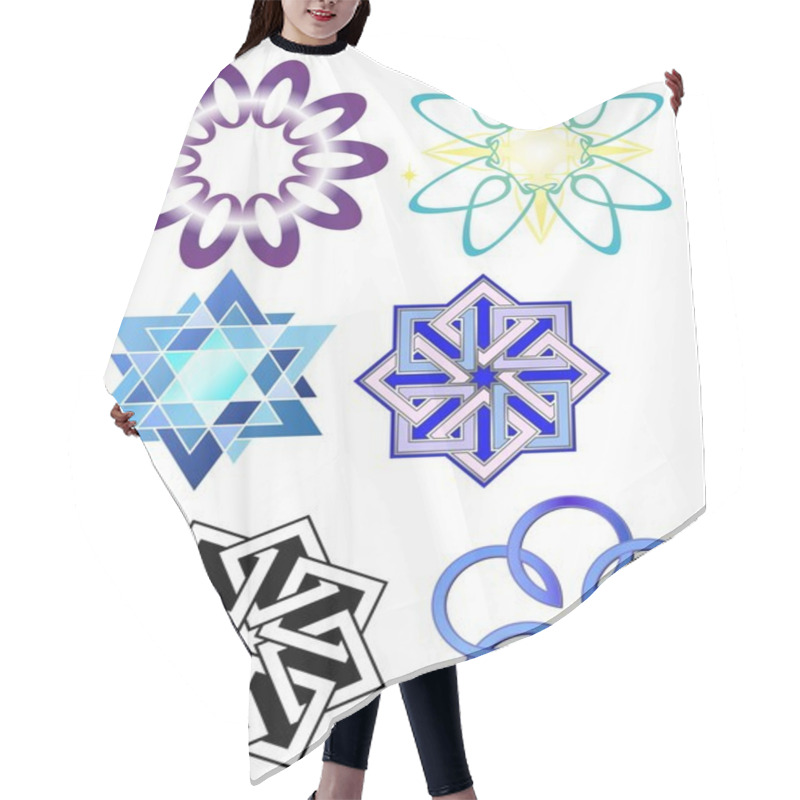 Personality  Geometric Ornaments Hair Cutting Cape