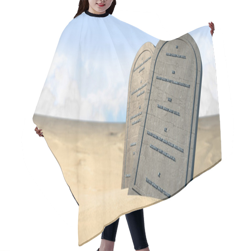 Personality  Ten Commandments Standing In The Desert Hair Cutting Cape