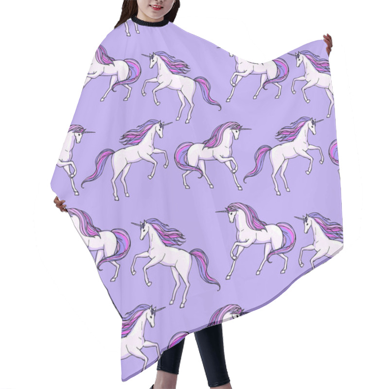 Personality  Unicorn Seamless Hair Cutting Cape