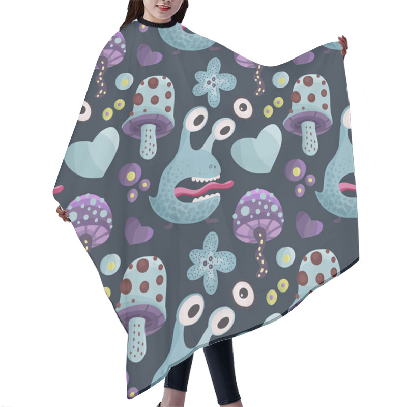 Personality  Cute Cartoon Monsters. Vector, Hair Cutting Cape