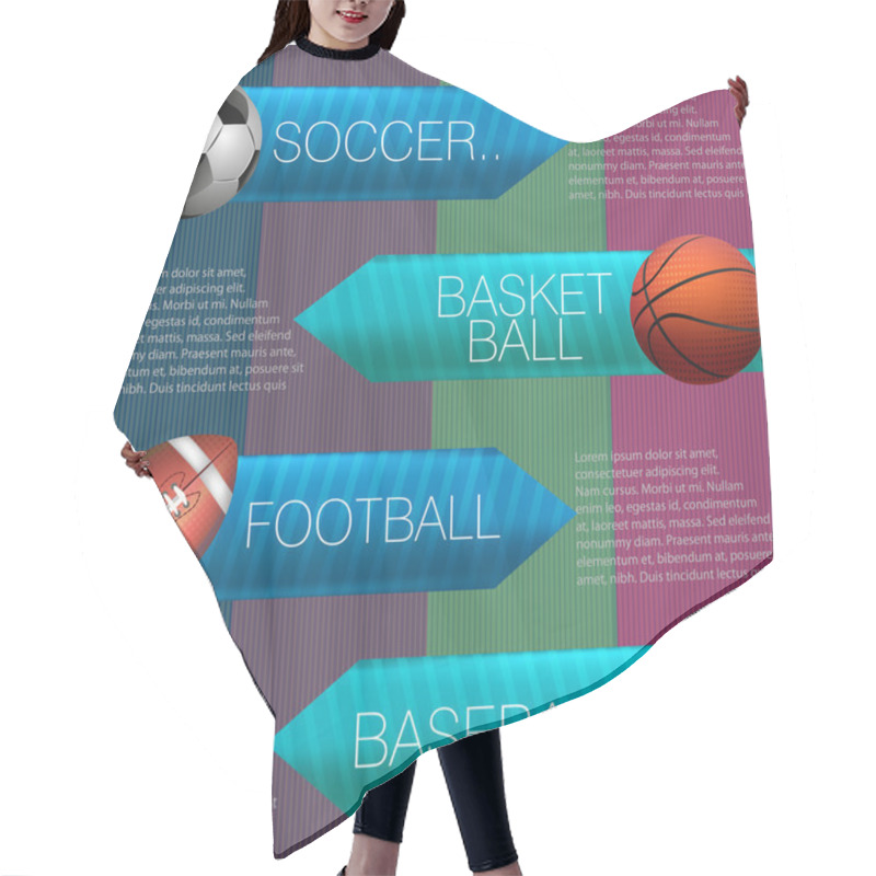 Personality  Sports Infographics Design Hair Cutting Cape