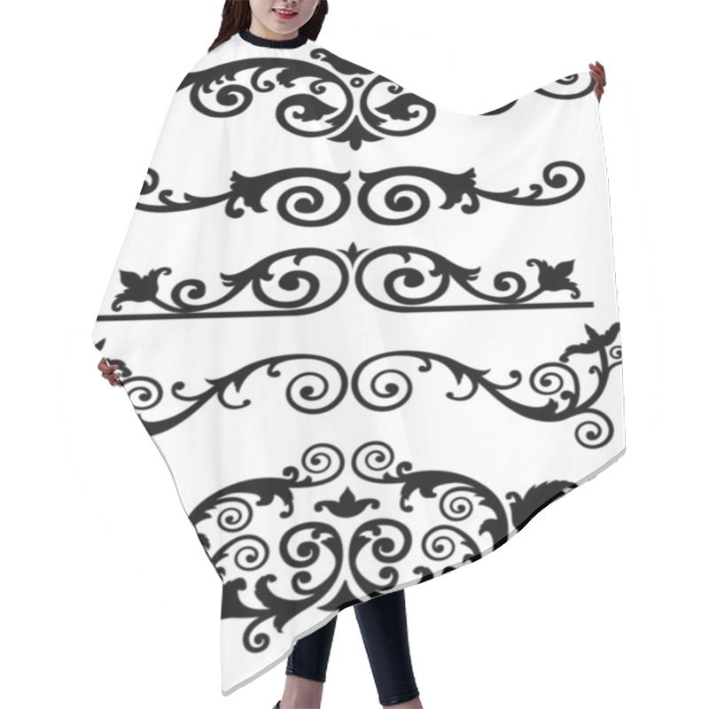 Personality  Vector Ornament. Hair Cutting Cape