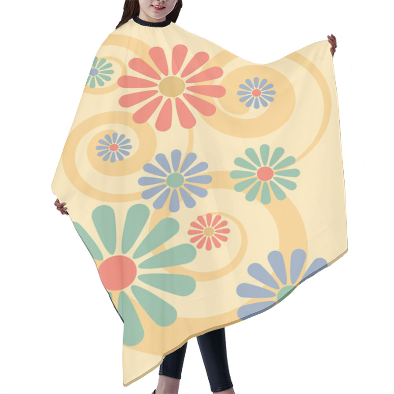 Personality  Flower Background In Yellow Hair Cutting Cape