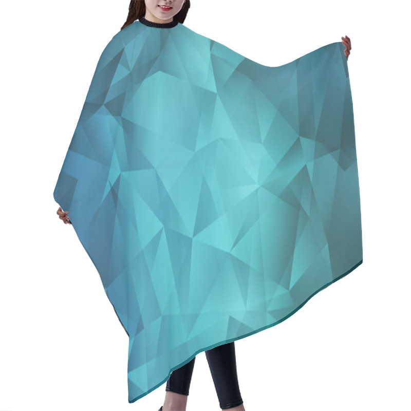 Personality  Light BLUE Vector Polygonal Pattern. Hair Cutting Cape