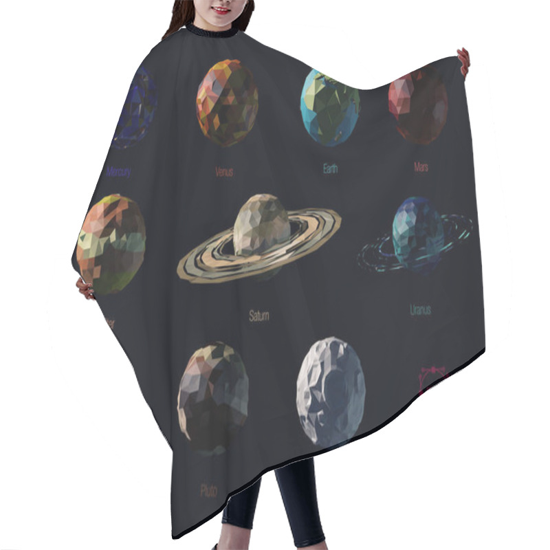 Personality  Polygonal Planets Of The Solar System, Hair Cutting Cape