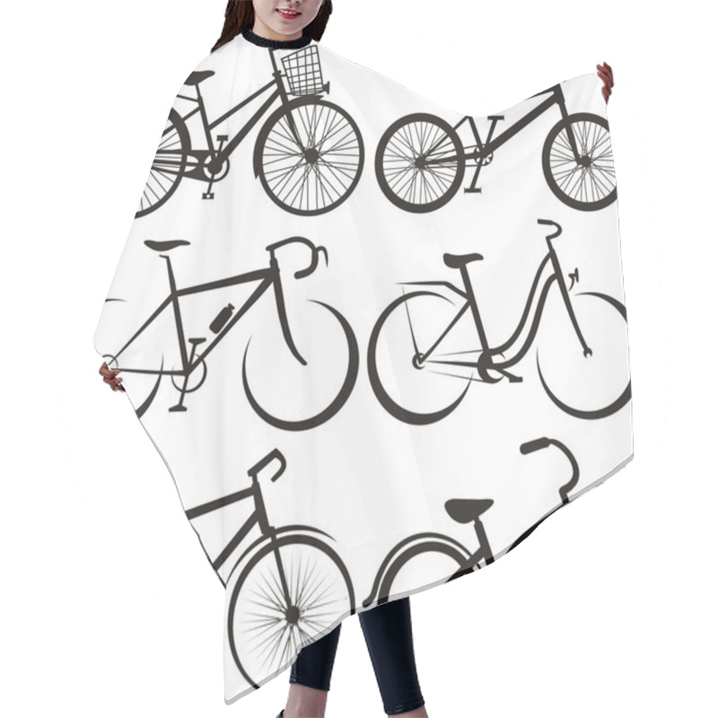 Personality  Bike - Silhouette And The Outlines Hair Cutting Cape