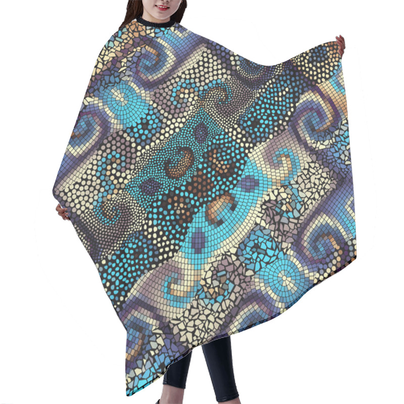 Personality  Waves Of Ornamental Mosaic Tile Patterns Hair Cutting Cape