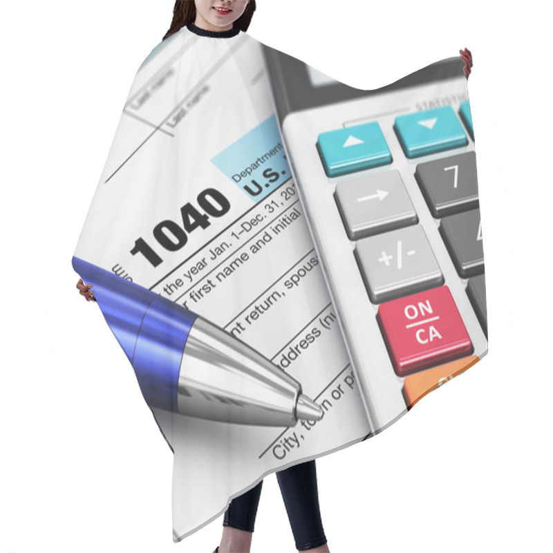 Personality  1040 US Tax Form Hair Cutting Cape