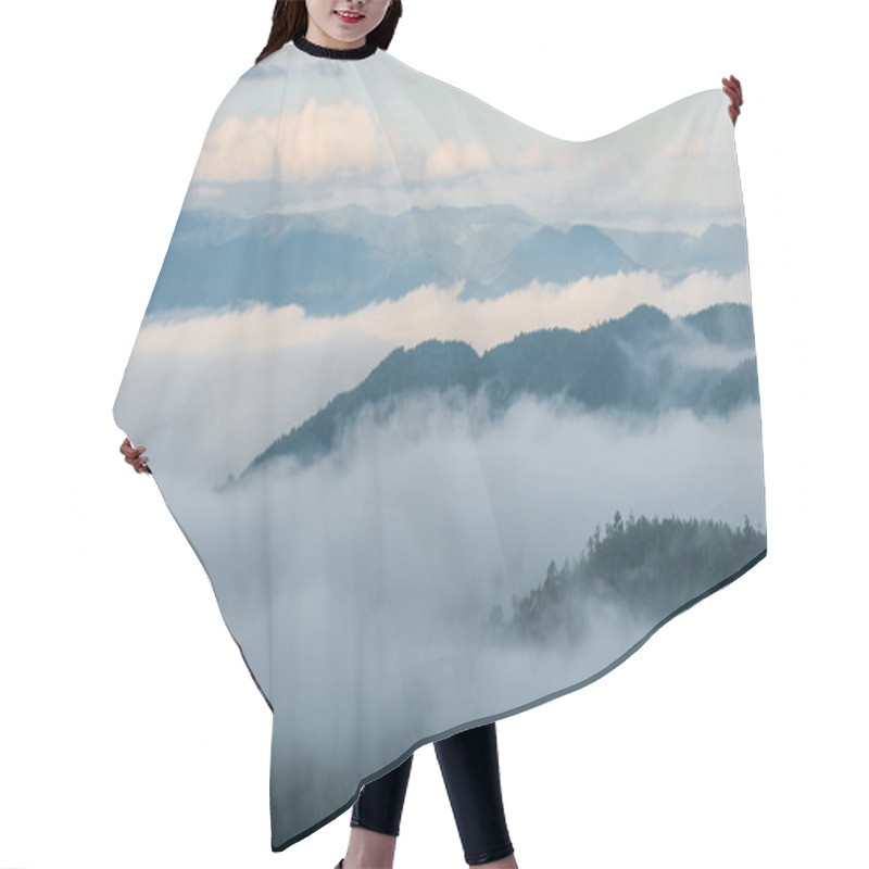 Personality  Morning Fog In Dense Tropical Rainforest, Misty Mountain Forest  Hair Cutting Cape