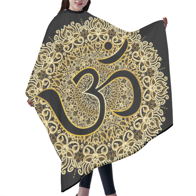 Personality  Om Sing On  Mandala Background Hair Cutting Cape