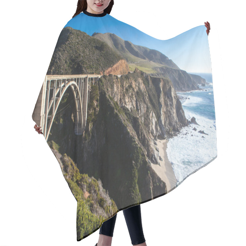 Personality  Bixby Bridge And Coastline At Big Sur Hair Cutting Cape