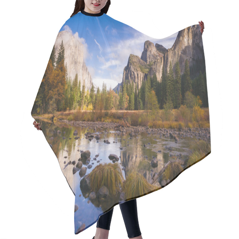 Personality  El Capitan Bridal Viel Falls Merced River Yosemite National Park Hair Cutting Cape