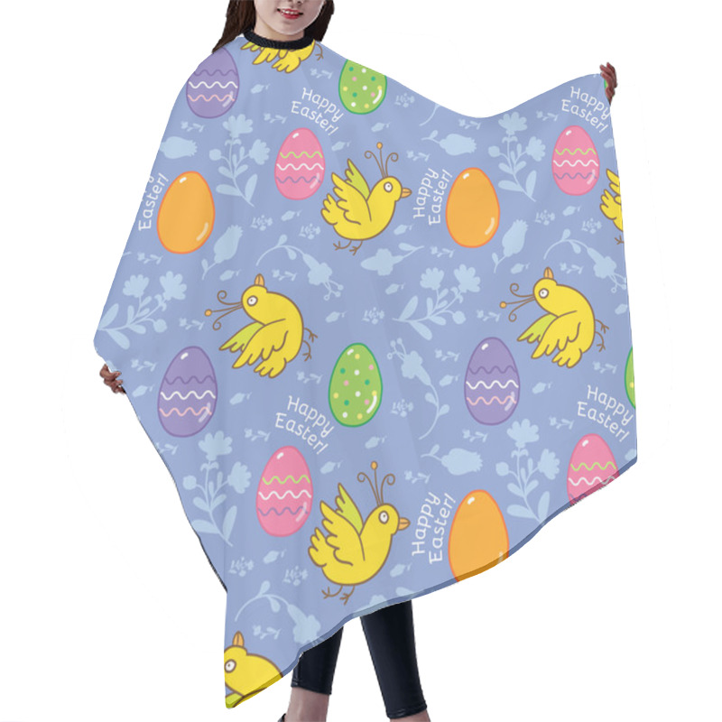 Personality  Easter Eggs Background Hair Cutting Cape