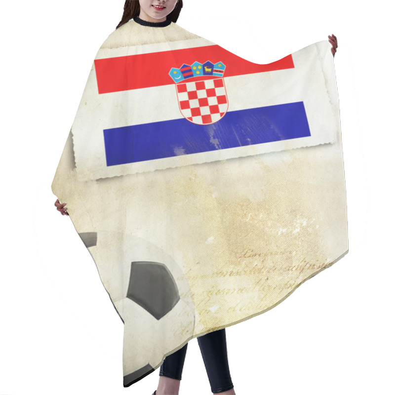 Personality  Photo Of Croatia Flag And Soccer Ball Hair Cutting Cape