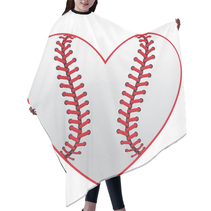 Personality  Baseball Heart Hair Cutting Cape