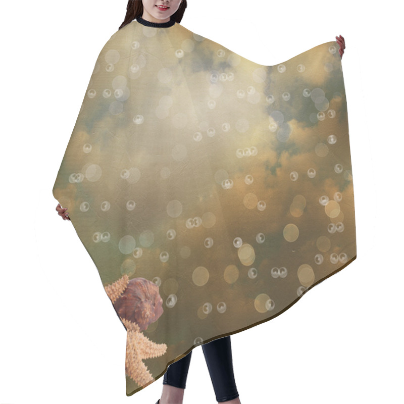 Personality  Sea Stars On The Abstract Paper Blur Bokeh Background Hair Cutting Cape