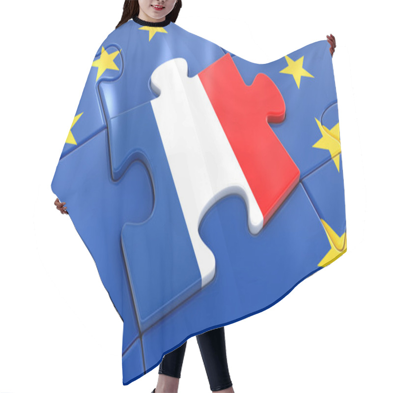 Personality  France Jigsaw As Part Of EU  Hair Cutting Cape