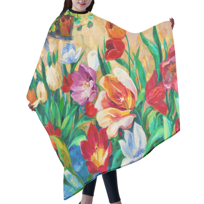 Personality  Flowers Hair Cutting Cape