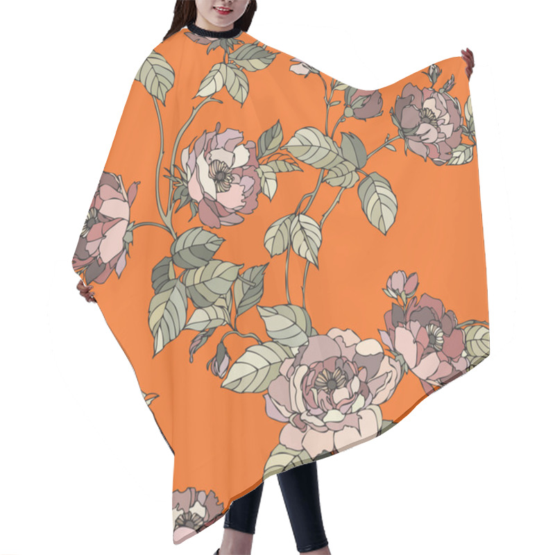 Personality  Spring Garden Flowers Pattern Hair Cutting Cape