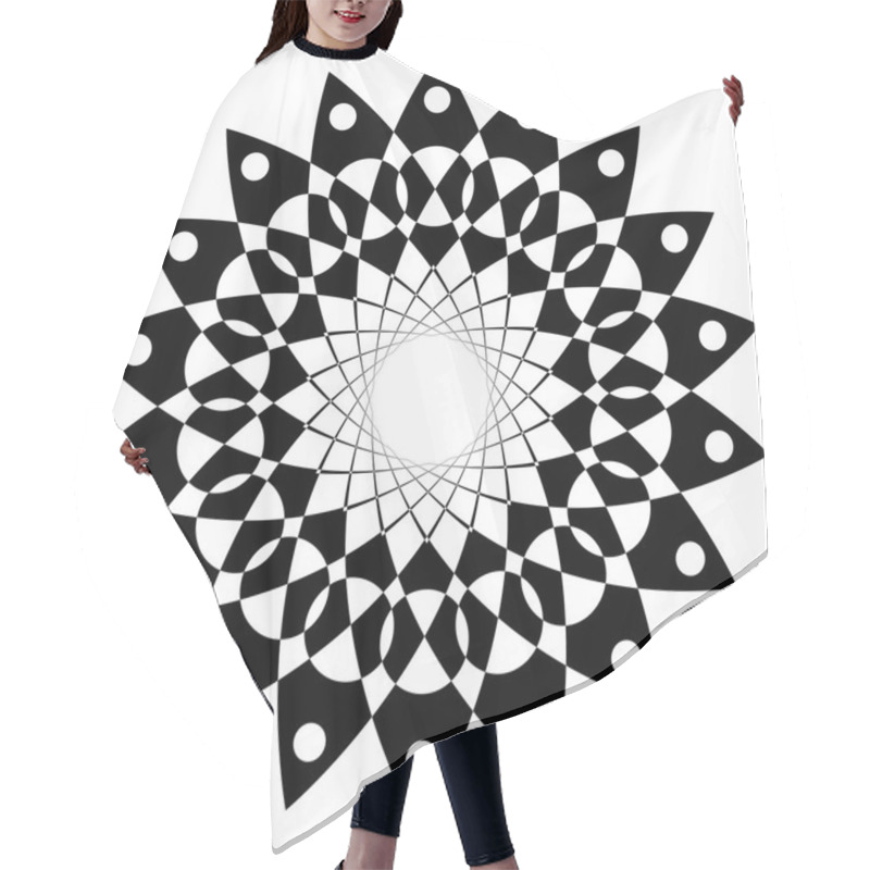 Personality  Abstract Circular Spiral Element Hair Cutting Cape