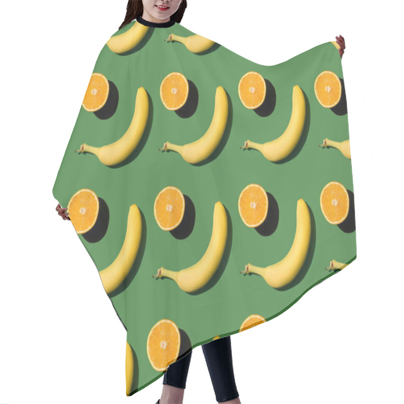 Personality  Pattern With Bananas And Oranges  Hair Cutting Cape