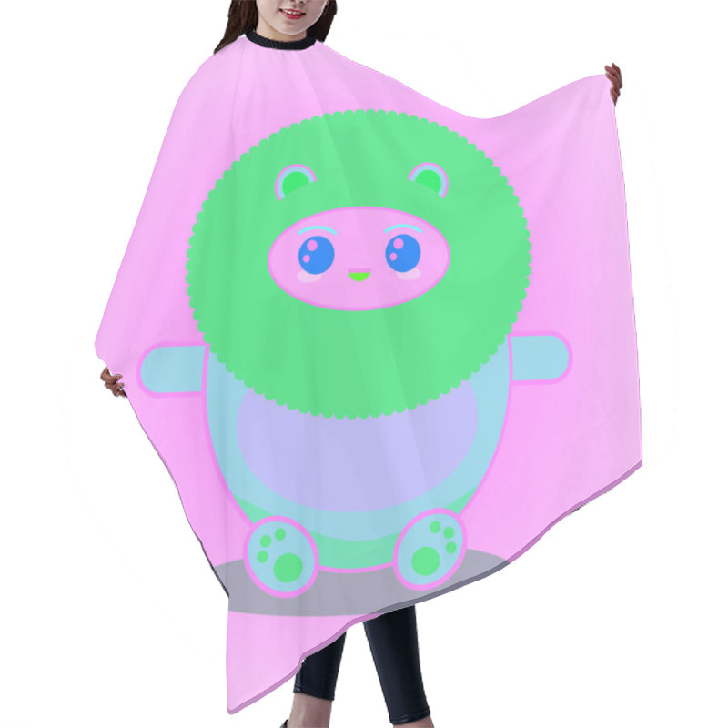 Personality  Child In Kawaii Lion Costume, Adorable And Brave. Perfect For Illustrating Children's Products, Themed Parties, And Materials Related To Fun And Imagination. Hair Cutting Cape