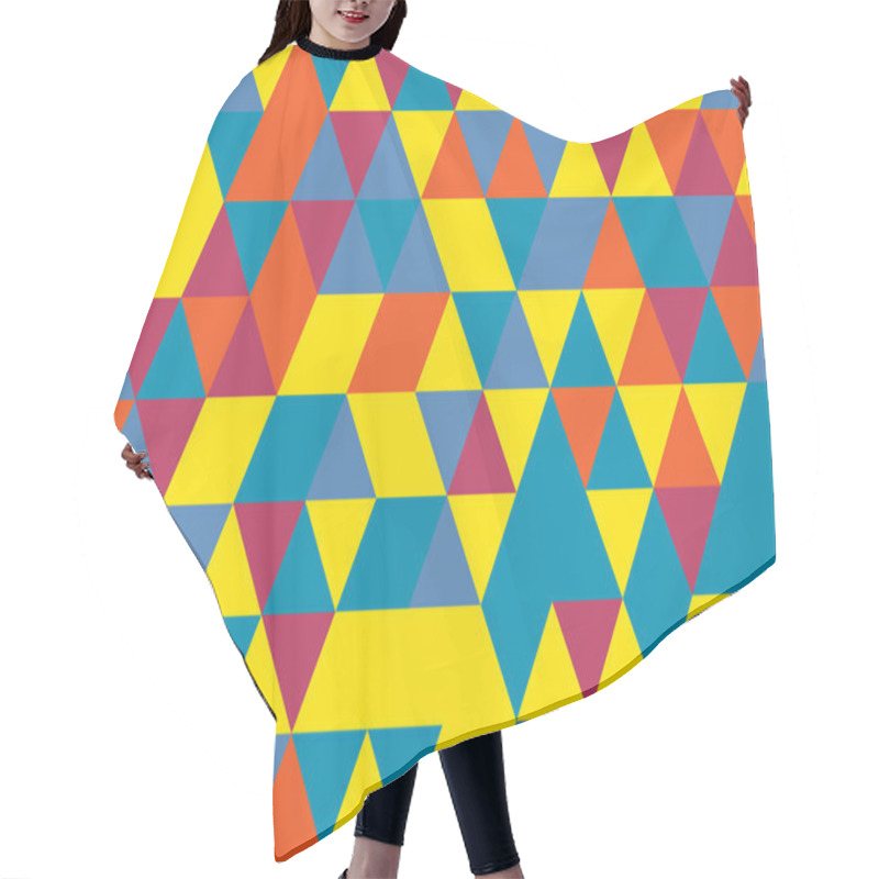 Personality  Triangle Pattern Background. Hair Cutting Cape