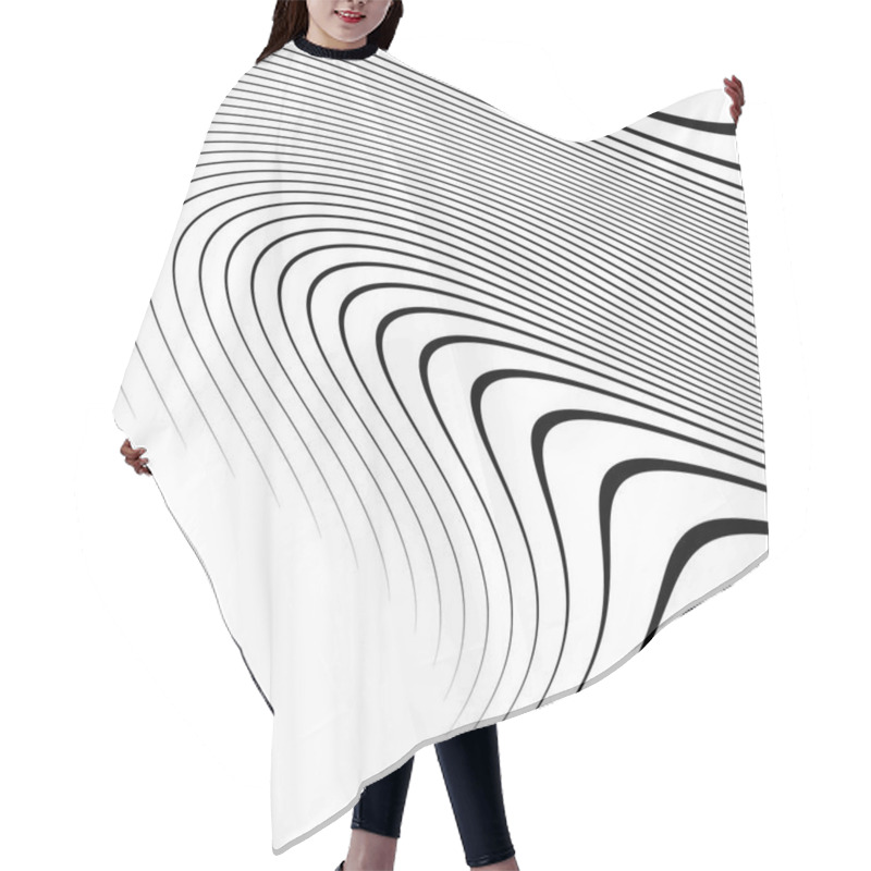 Personality  Curvy, Waving Lines  Hair Cutting Cape