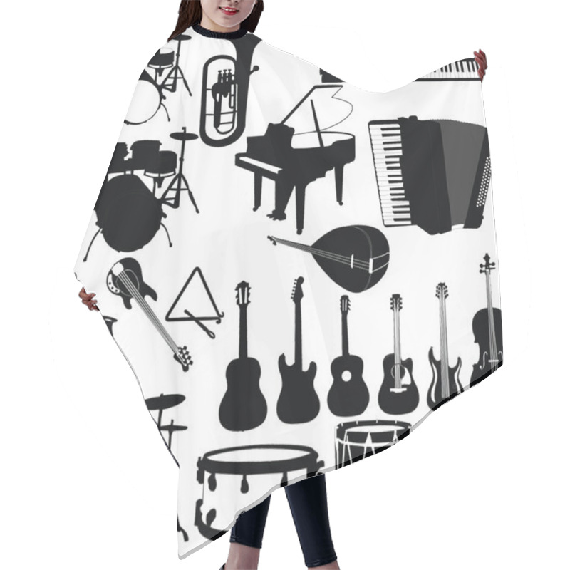 Personality  Musical Instruments Hair Cutting Cape